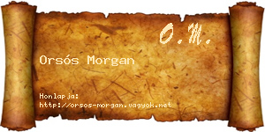 Orsós Morgan névjegykártya